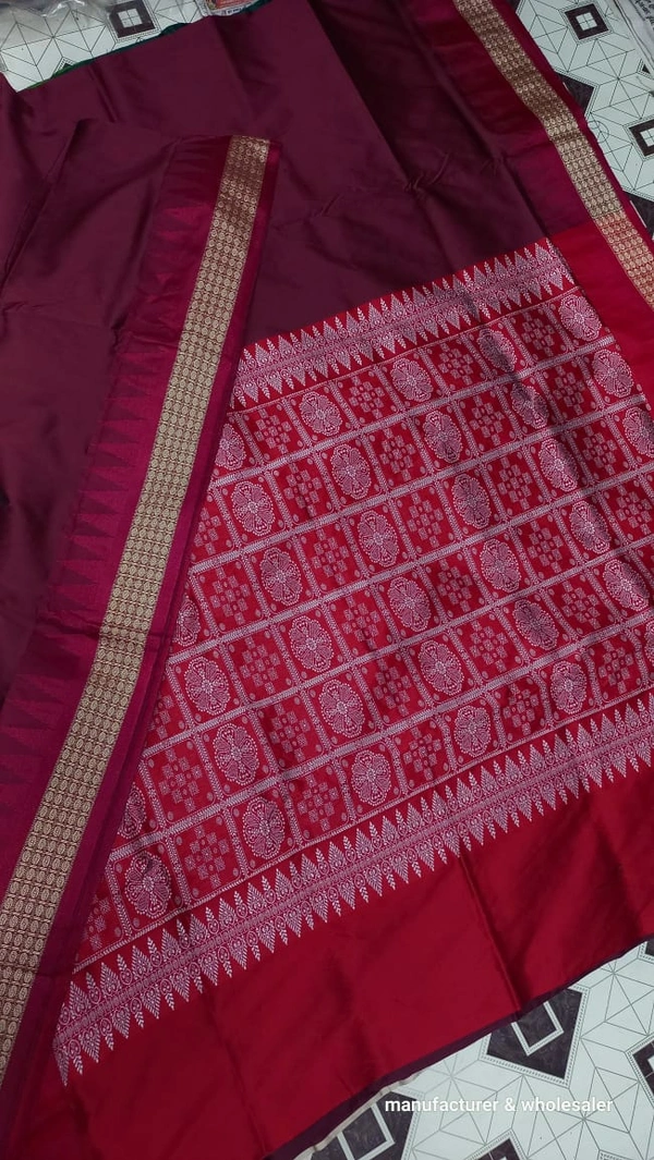 101101 Silk Pata Saree With Blouse