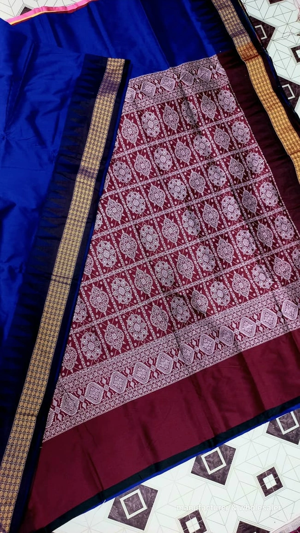 101120 Silk Pata Saree With Blouse