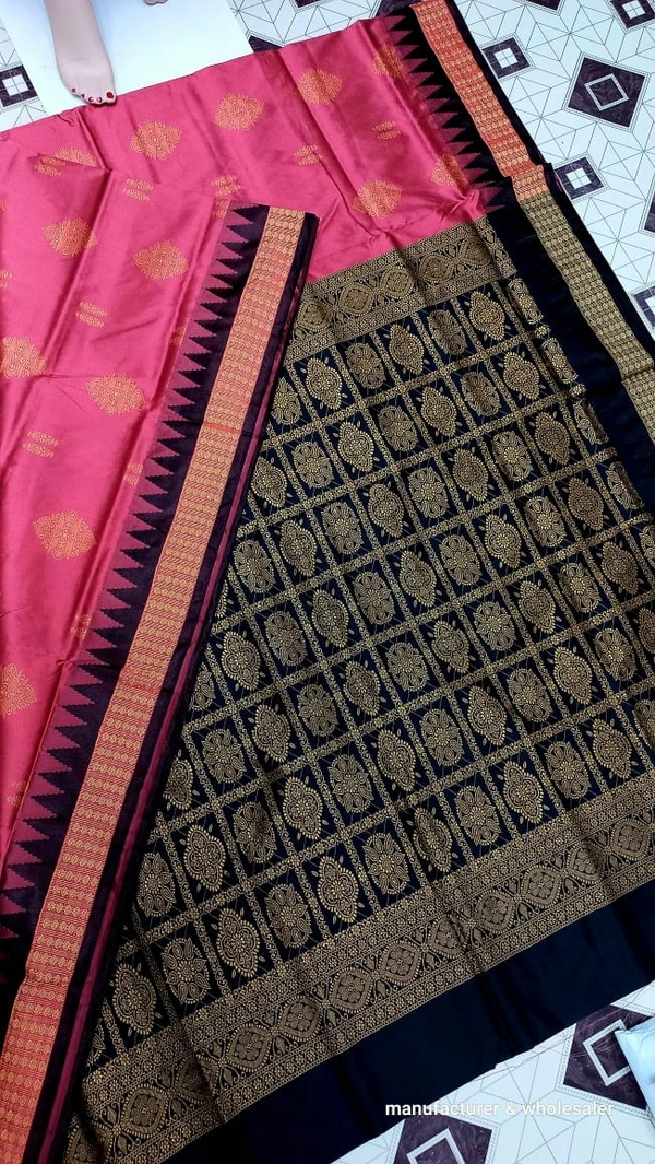 101135 Silk Pata Saree With Blouse