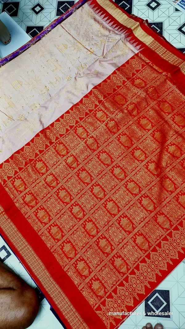 101161 Silk Pata Saree With Blouse