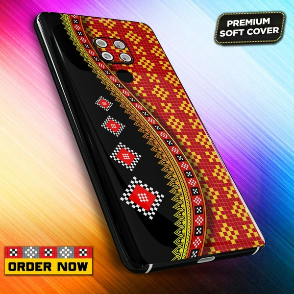 101295 Sambalpuri Mobile Back Cover With Add Photo & Name - Soft Cover