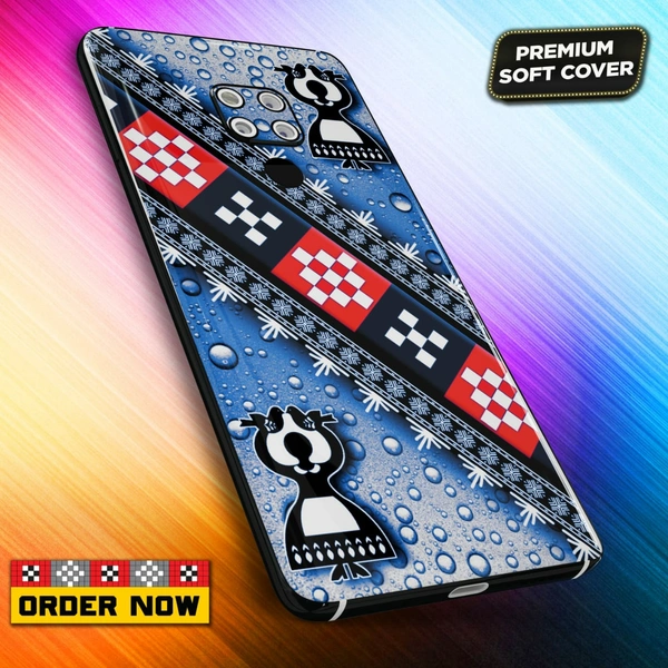 101304 Sambalpuri Mobile Back Cover With Add Photo & Name - Soft Cover