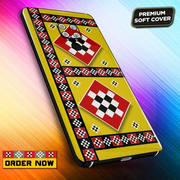 101326 Sambalpuri Mobile Back Cover With Add Photo & Name - Soft Cover