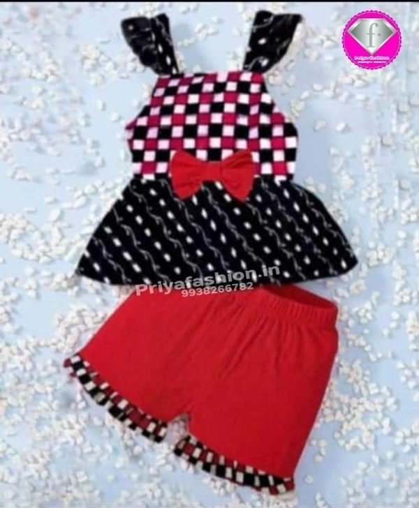 101491 Sambalpuri Handloom Cotton Kids Dress with Half Pant 