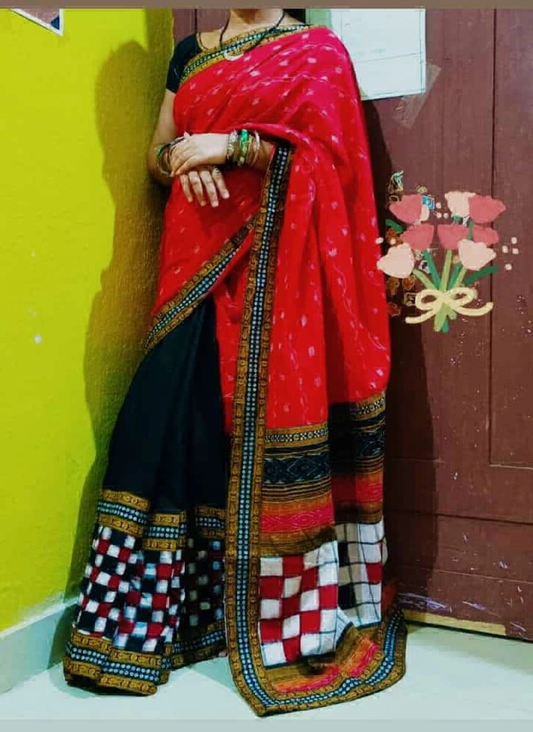 100838 Sambalpuri Patchwork Saree