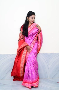 101752 Silk Pata Saree With Blouse