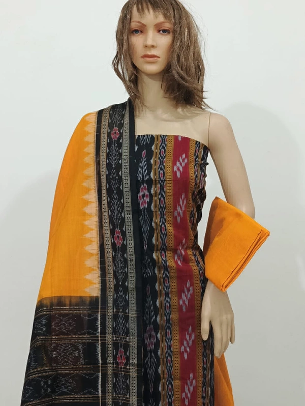 101807 Sambalpuri Handloom Dress Material With Dupatta