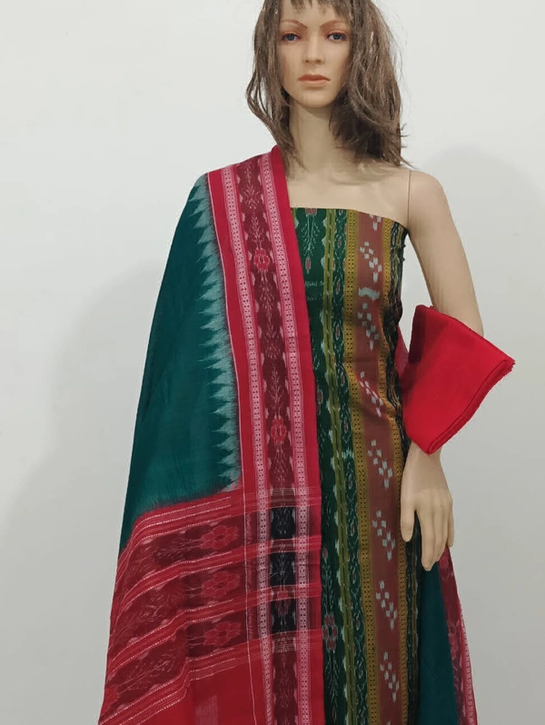 101818Sambalpuri Handloom Dress Material With Dupatta