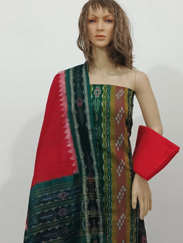 101822Sambalpuri Handloom Dress Material With Dupatta