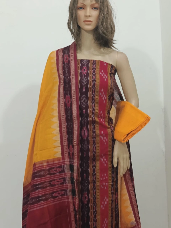 101827Sambalpuri Handloom Dress Material With Dupatta