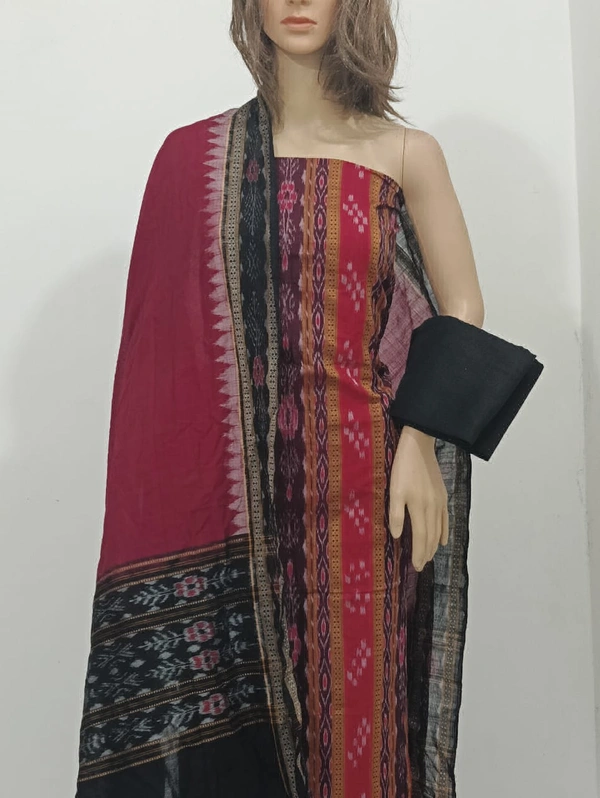 101828Sambalpuri Handloom Dress Material With Dupatta