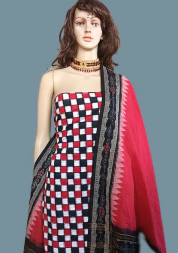 101855 Sambalpuri Handloom Dress Material with Dupatta