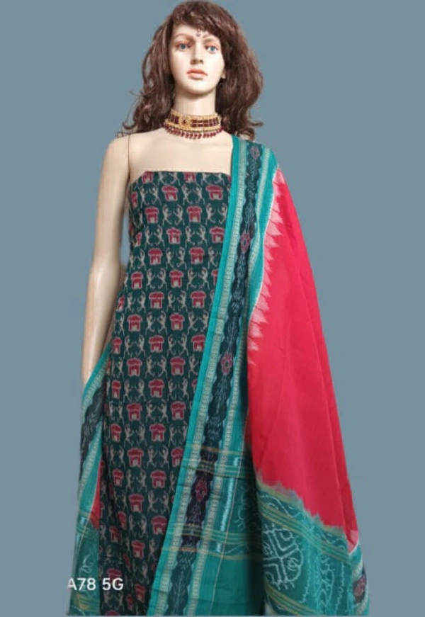 101869 Sambalpuri Handloom Dress material With Dupatta