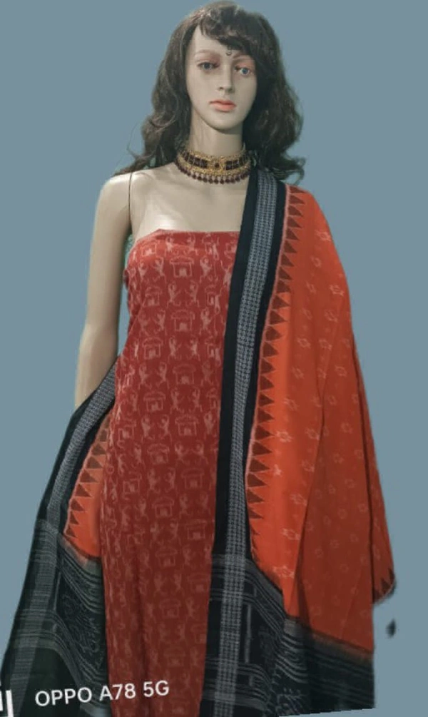 101871 Sambalpuri Handloom Dress Material with Dupatta