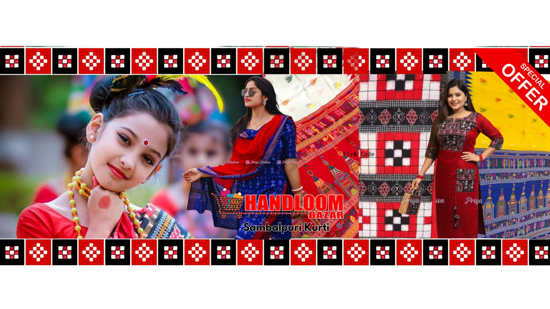 HANDLOOM BAZAR Sambalpuri Kurti 