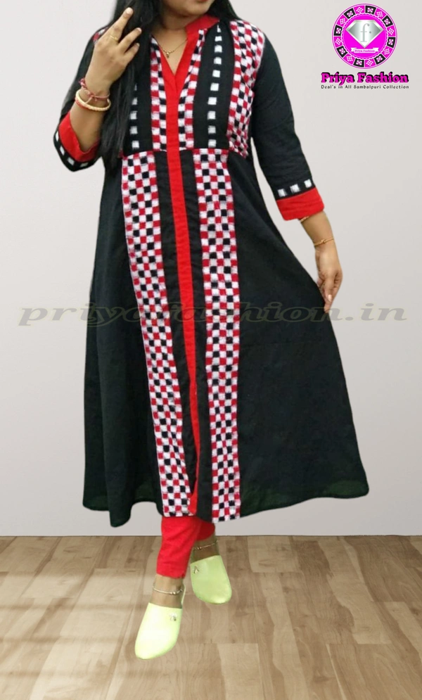 102075 Sambalpuri Round Long Kurti - 32 Chest