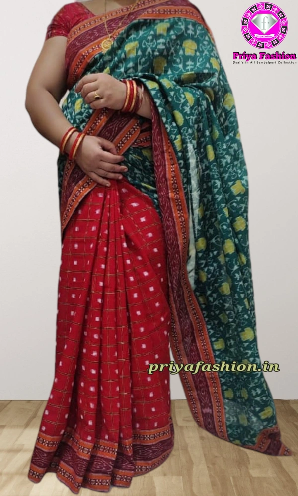 102077 Sambalpuri Patchwork Saree With Blause Pics