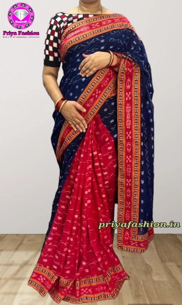 102083 Sambalpuri Patchwork Saree With Blause Pics