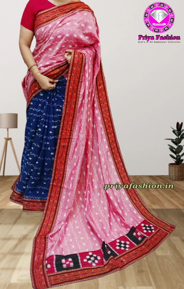 102087 Sambalpuri Patchwork Saree With Blause Pics