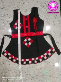 102303 Sambalpuri Kids, Baby Dress - Black, 20