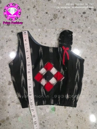 102304 Sambalpuri Kids, Baby Dress - Black, Red, 20