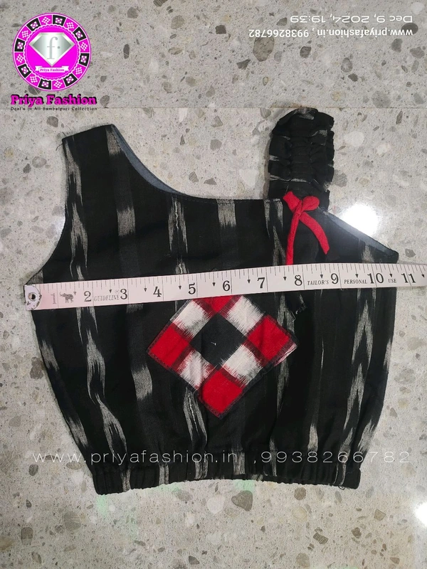 102304 Sambalpuri Kids, Baby Dress - Black, Red, 22