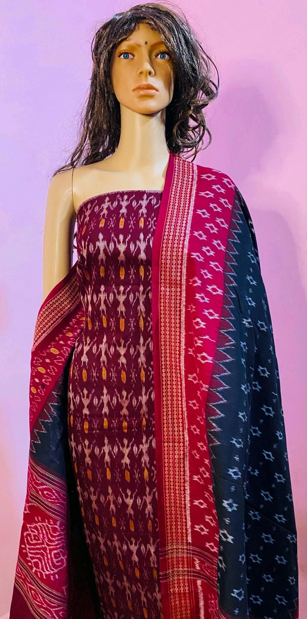 102319 Sambalpuri Dress Material With Dupatta 
