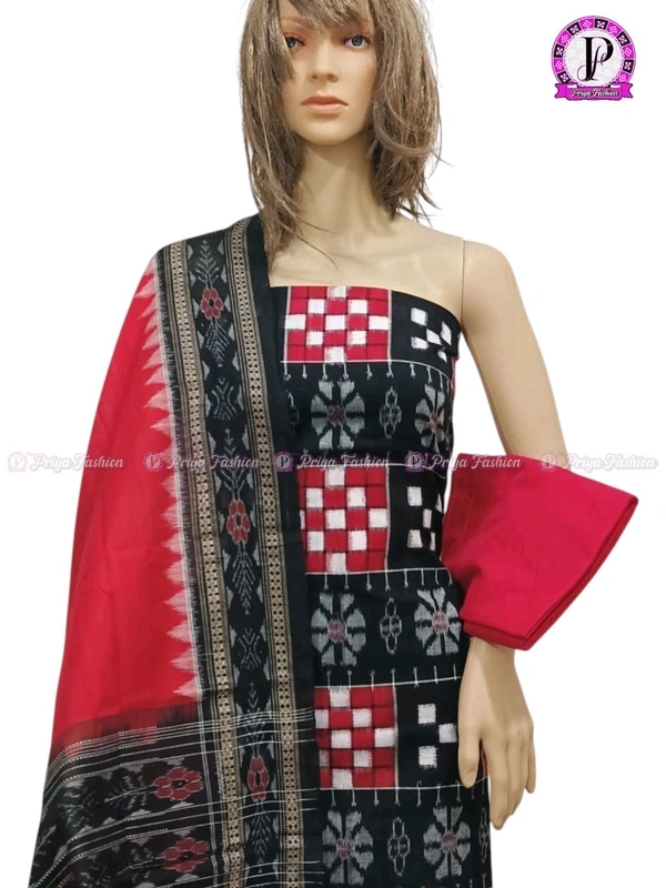 102324 Sambalpuri Dress Material With Dupatta 