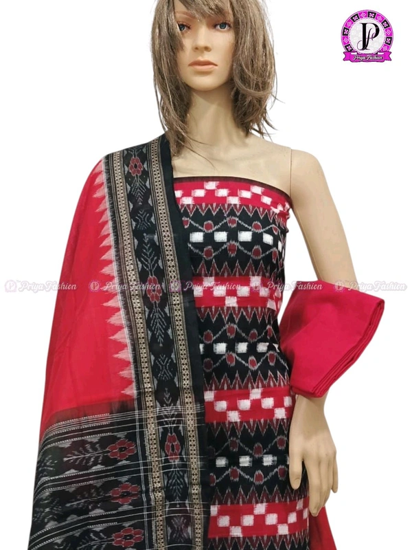 102327 Sambalpuri Dress Material With Dupatta 