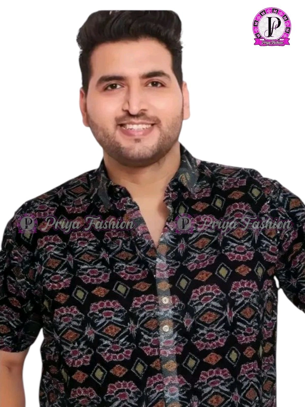 102368 Sambalpuri Half Shirt  - 38, Night Rider