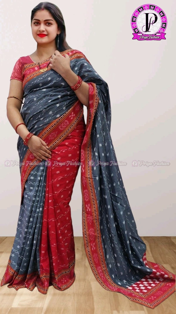 102360  Sambalpuri Handlooms Patchwork Saree With Blause 