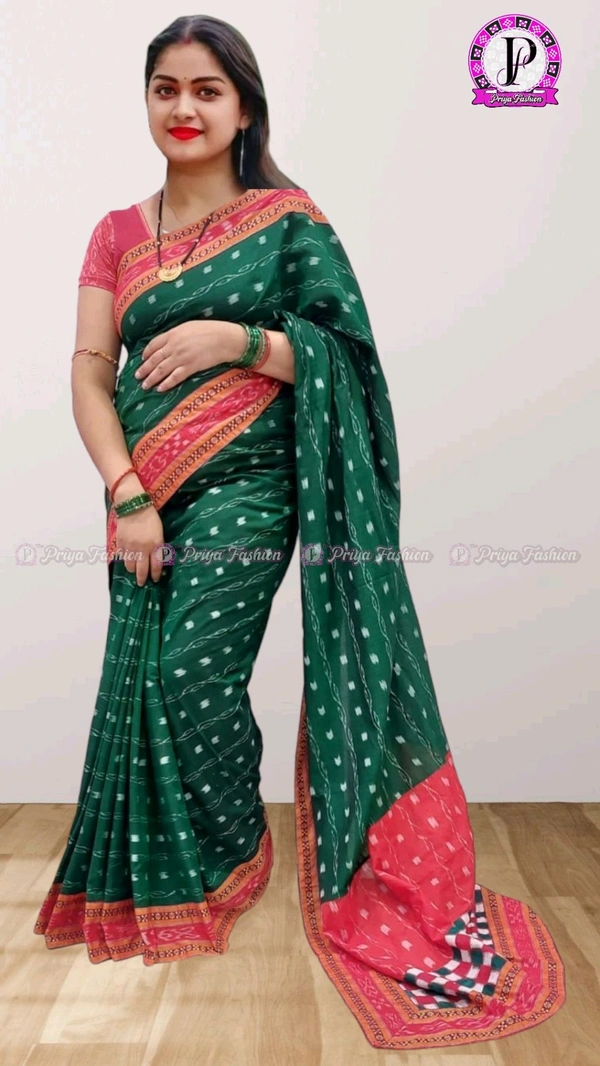 102362  Sambalpuri Handlooms Patchwork Saree With Blause 