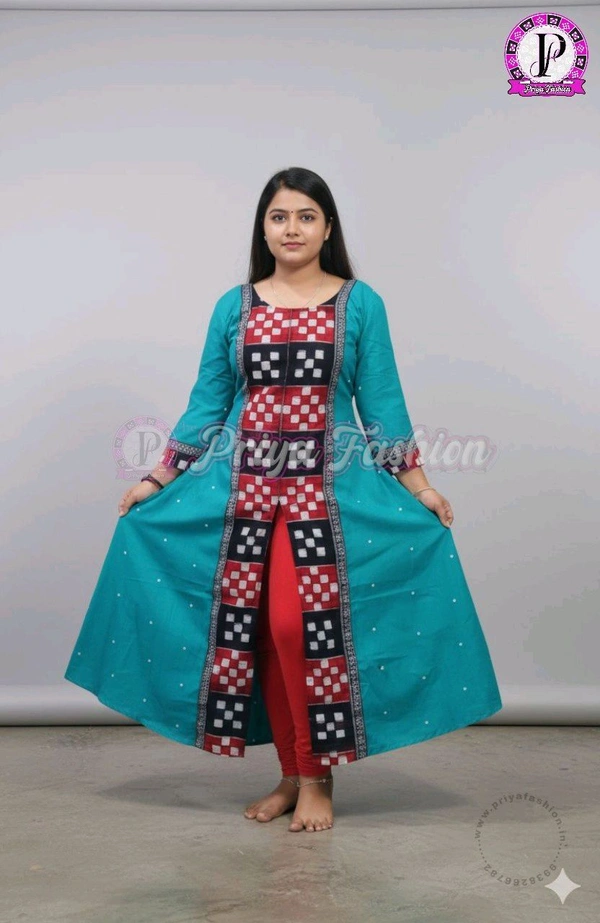 102383 Sambalpuri Round Kurti Top 