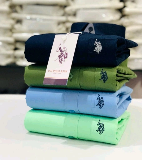 USPOLO 4 Pc Combo Cotton Regular Fit Shirt - L-40