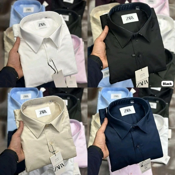 Zaraa 4 Pc Combo Cotton Regular Fit Shirt - L-40
