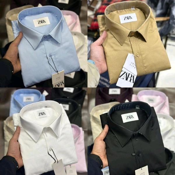Zaraa 4 Pc Combo Cotton Regular Fit Shirt - L-40