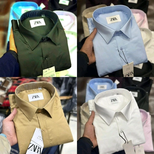 Zaraa 4 Pc Combo Cotton Regular Fit Shirt - L-40