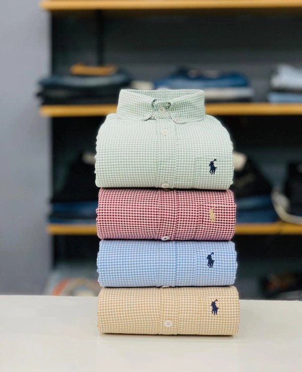 RL POLO Shirt Regular fit Checkd Formal Shirt (Pack Of 4) - XL-42