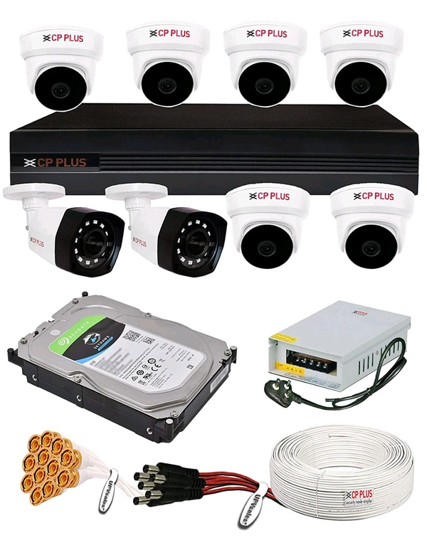CP PLUS 8 HD CAMERA FULL SETUP