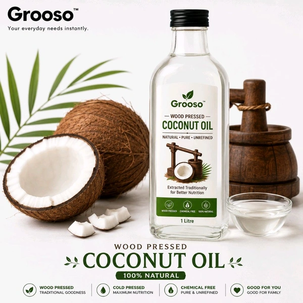 Grooso Pure Wood Pressed Coconut Oil