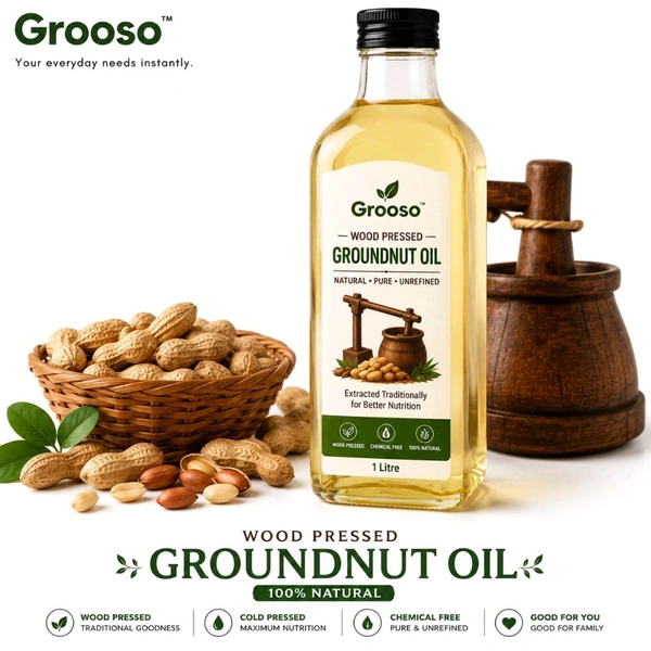Grooso 🥜 Wood Pressed Groundnut Oil