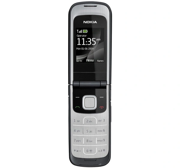 Nokia 2720 Black Fold Flip Phone - Black