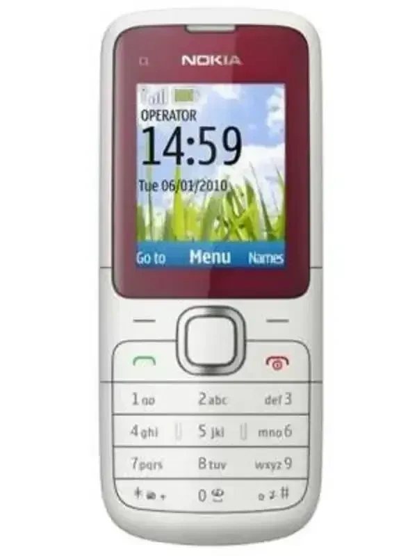 Nokia C1-01 Feature Phone With Battery & Charger Renewed - Red