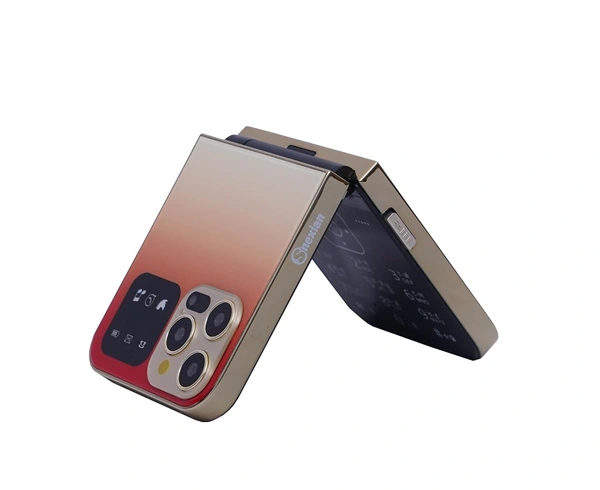 Snexian Rock Flip 2.4 inch Display Dual Sim - Gold