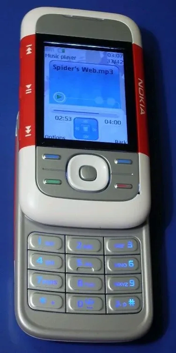 Nokia 5300 Slider Renewed 1 Month Warranty - Red & White