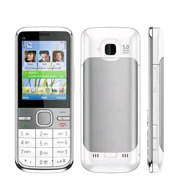 Nokia C5 Just Like New 1 Month Seller Warranty Renewed  - White