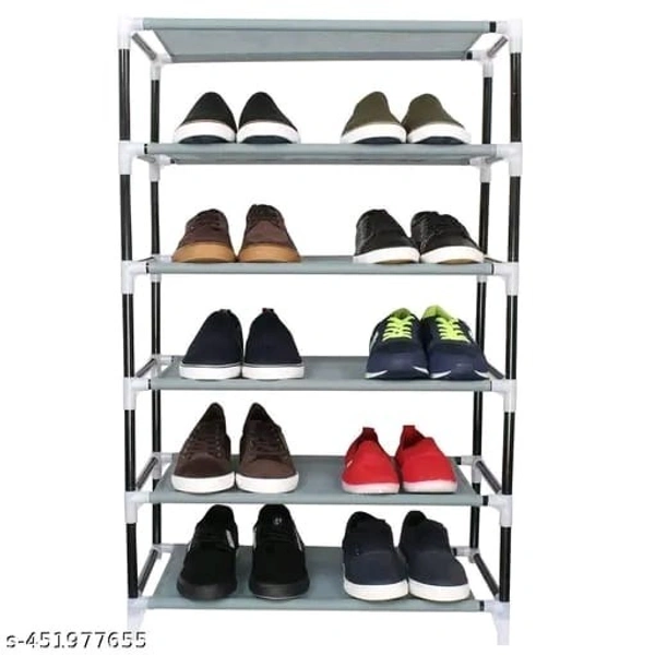 6 Layer shoe rack Black Color - 6 LAYER, BLACK