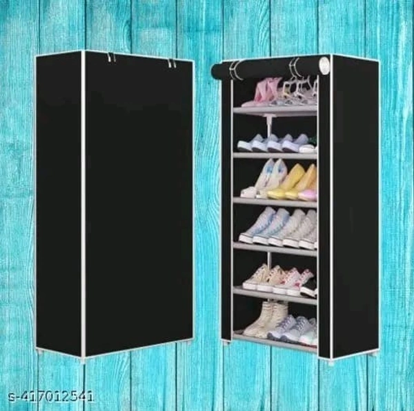 6 Layer shoe rack Black Color - 6 LAYER, BLACK