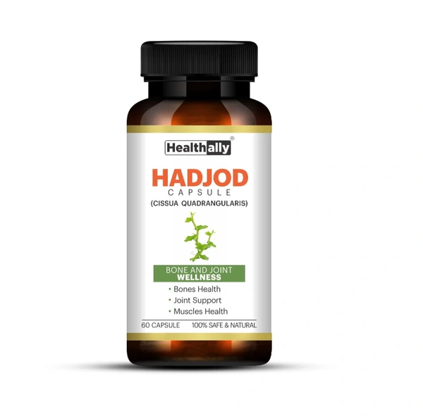 Healthally Hadjod Capsule for Joint Pain | Bones & Joint Strength Capsule (60 Cap) - FREE