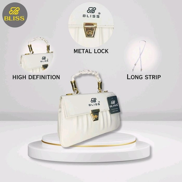 Elegant White Handbag – BLISS Premium Quality